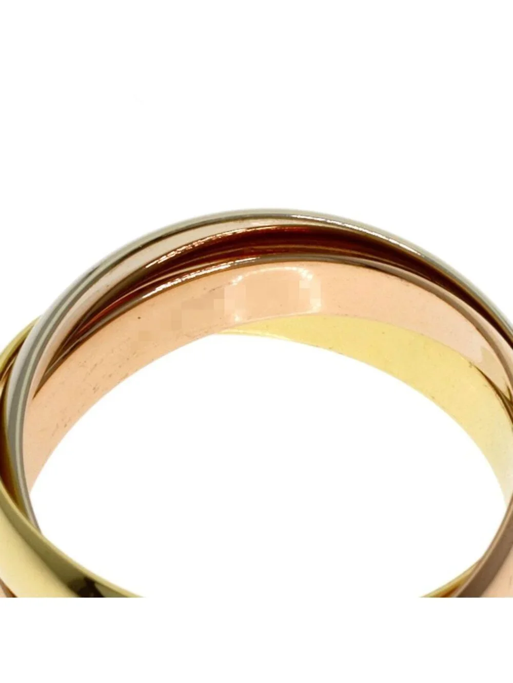 Cartier Trinity 50 Ring 18k Yellow Gold 18k White Pink